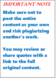 Important note to observe copyright laws