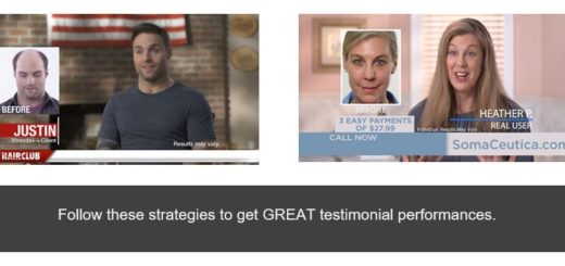 image of testimonials for TV commercials