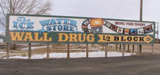 One of Wall Drug's famous outdoor billboard signs